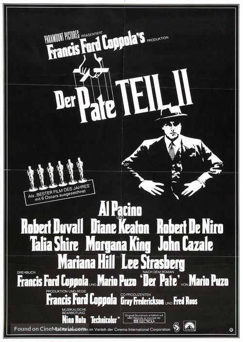 The Godfather: Part II - German Movie Poster