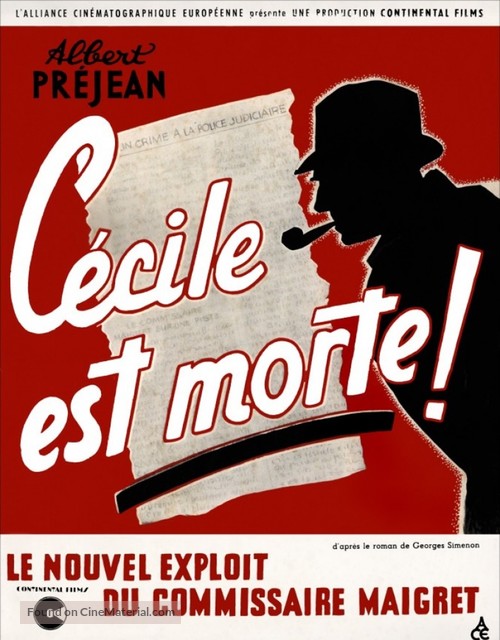 C&egrave;cile est morte! - French poster