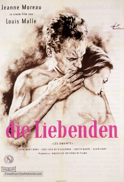 Les amants - German Movie Poster