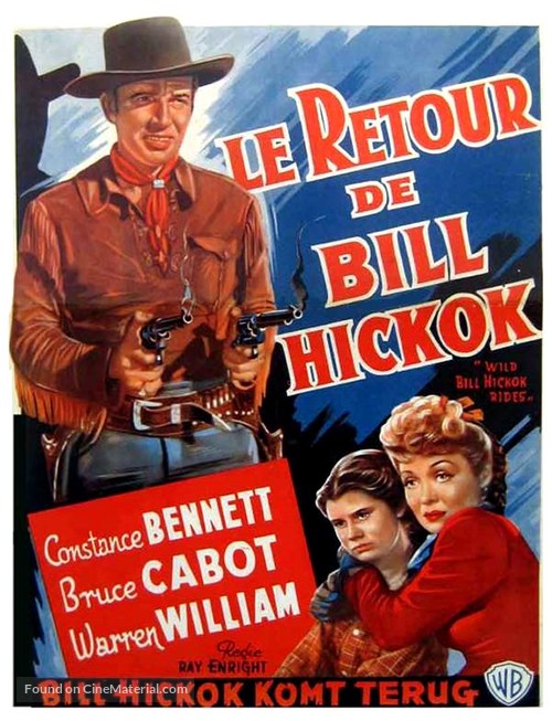 Wild Bill Hickok Rides - Belgian Movie Poster