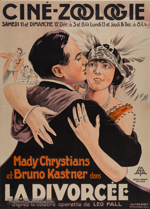 Geschiedene Frau, Die - Belgian Movie Poster