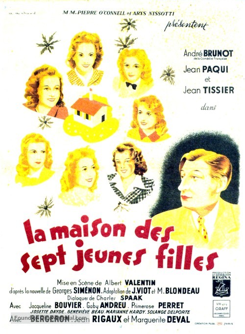 La maison des sept jeunes filles - French Movie Poster