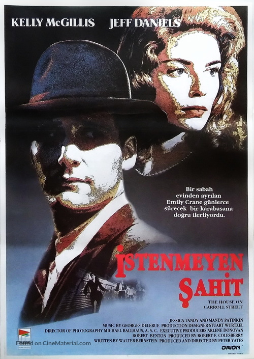 The House on Carroll Street - Turkish Movie Poster