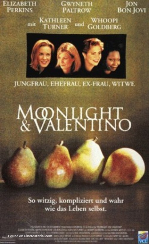 Moonlight and Valentino - German VHS movie cover