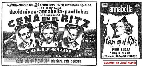 Diner bij Ritz - Spanish poster