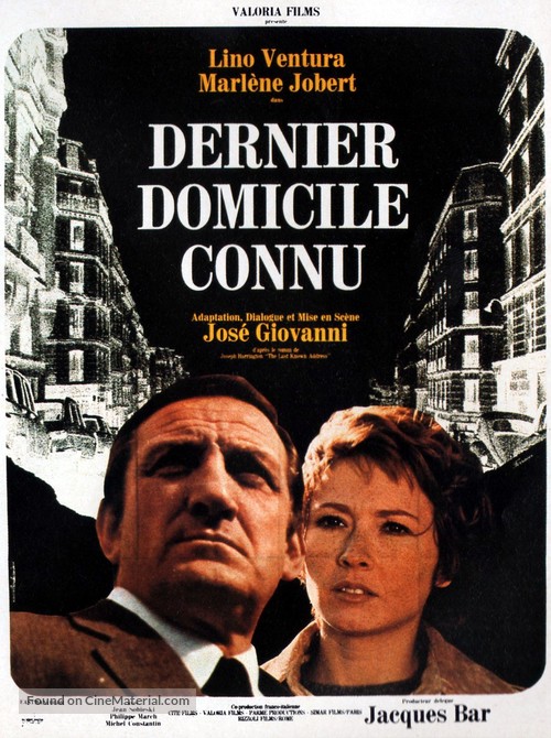 Dernier domicile connu - French Movie Poster