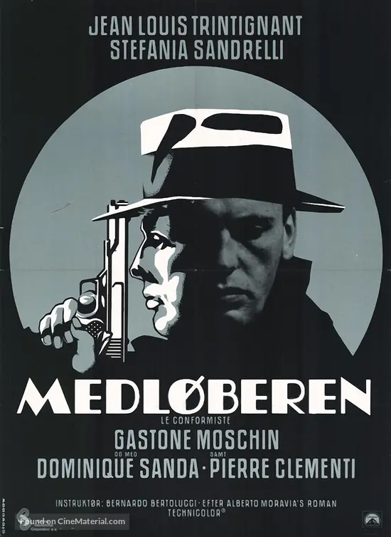 Il conformista - Danish Movie Poster
