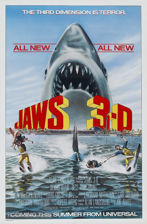 Jaws 3D (1983) advance movie poster