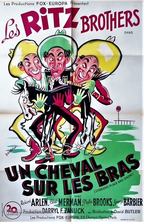 Straight Place and Show - French Movie Poster