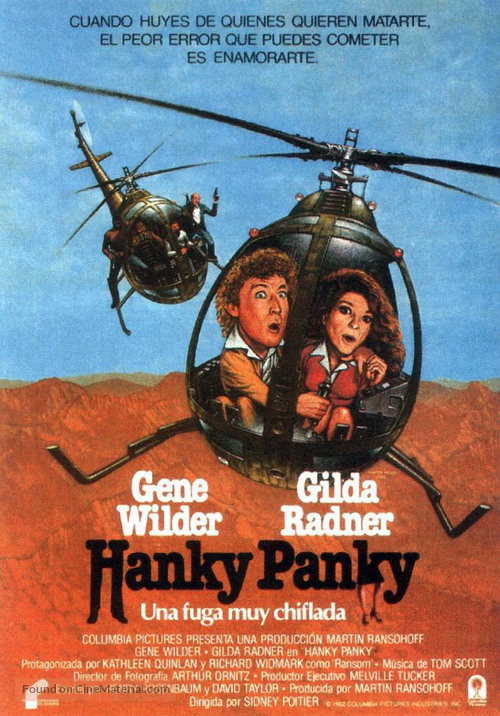Hanky Panky - Spanish Theatrical movie poster