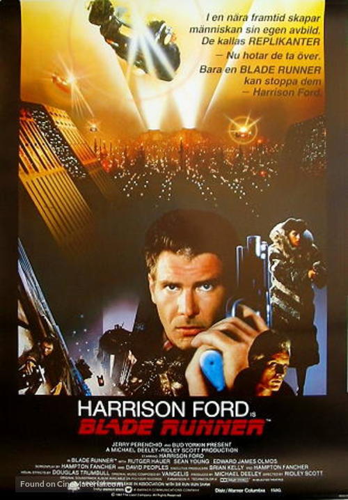 Blade Runner - Swedish Movie Poster