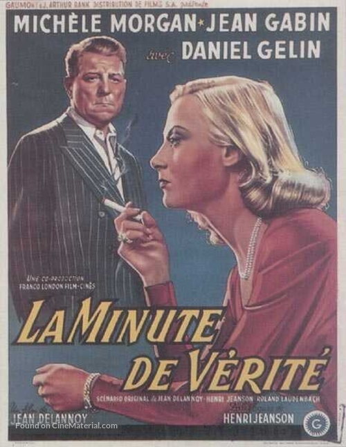 La minute de v&eacute;rit&eacute; - Belgian Movie Poster