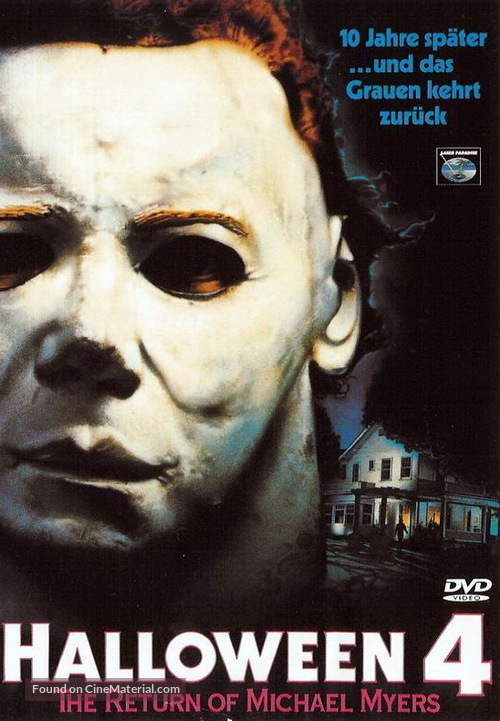 Halloween 4: The Return of Michael Myers - German DVD movie cover