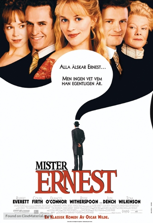 The Importance of Being Earnest - Swedish Movie Poster