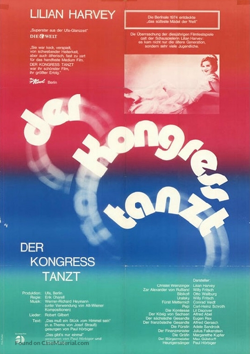 Der Kongre&szlig; tanzt - German Re-release movie poster