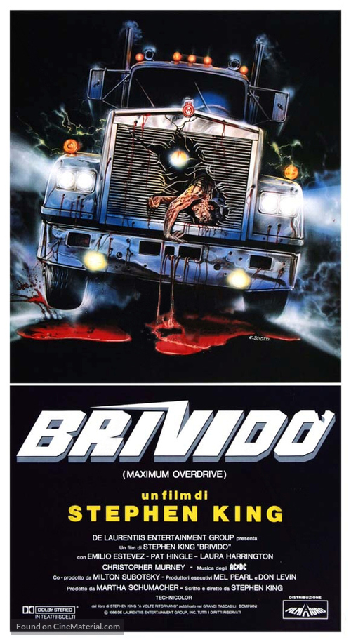 Maximum Overdrive - Italian Theatrical movie poster