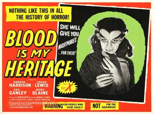 Blood of Dracula - British Movie Poster