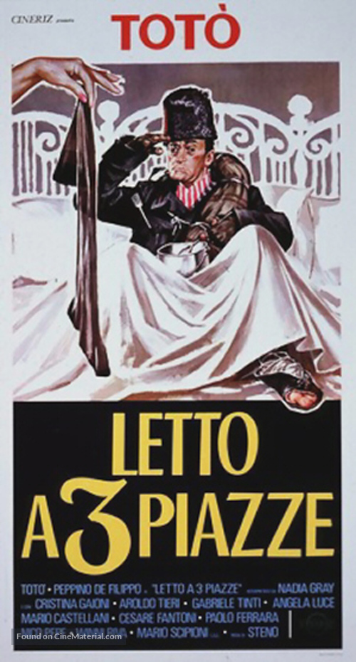 Letto a tre piazze - Italian Theatrical movie poster