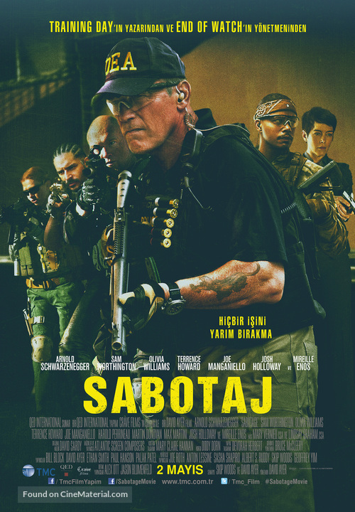 Sabotage - Turkish Movie Poster