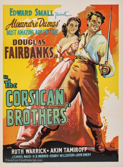 The Corsican Brothers - Indian Movie Poster