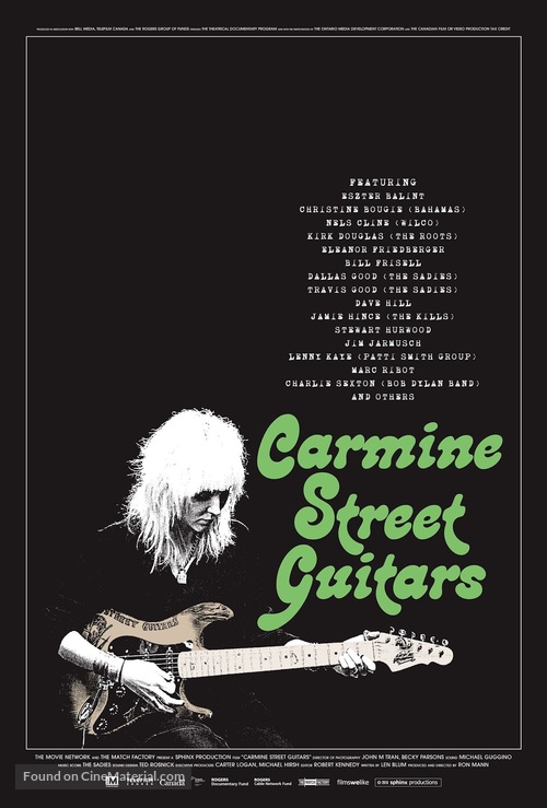 Carmine Street Guitars - Canadian Movie Poster