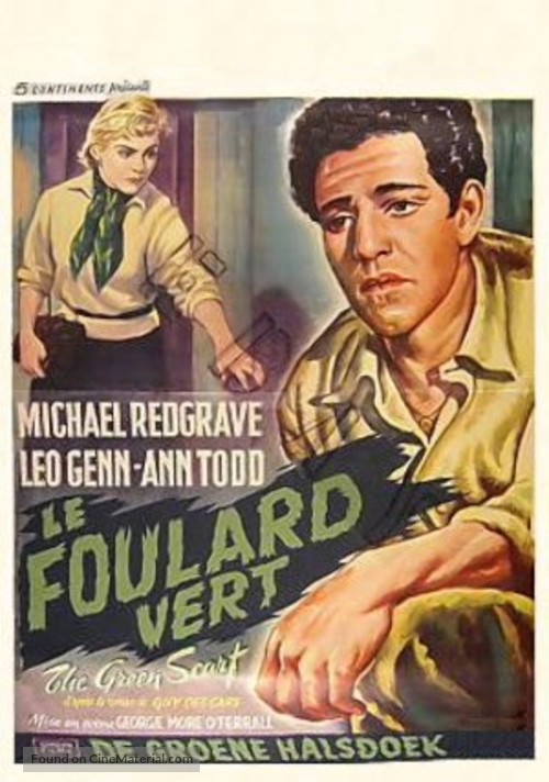 The Green Scarf - Belgian Movie Poster