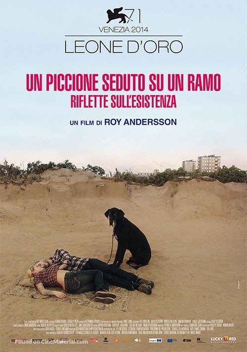 En duva satt p&aring; en gren och funderade p&aring; tillvaron - Italian Movie Poster