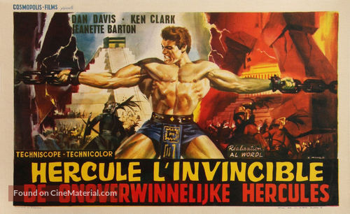 Ercole l&#039;invincibile - Belgian Movie Poster