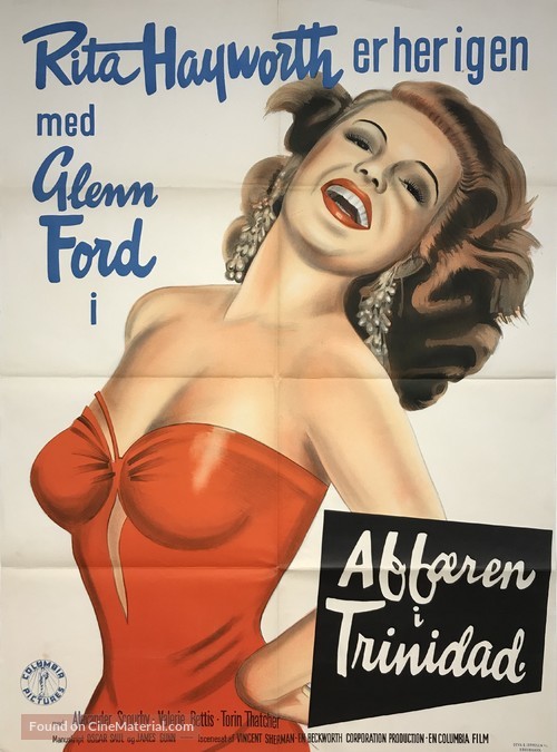 Affair in Trinidad - Danish Movie Poster
