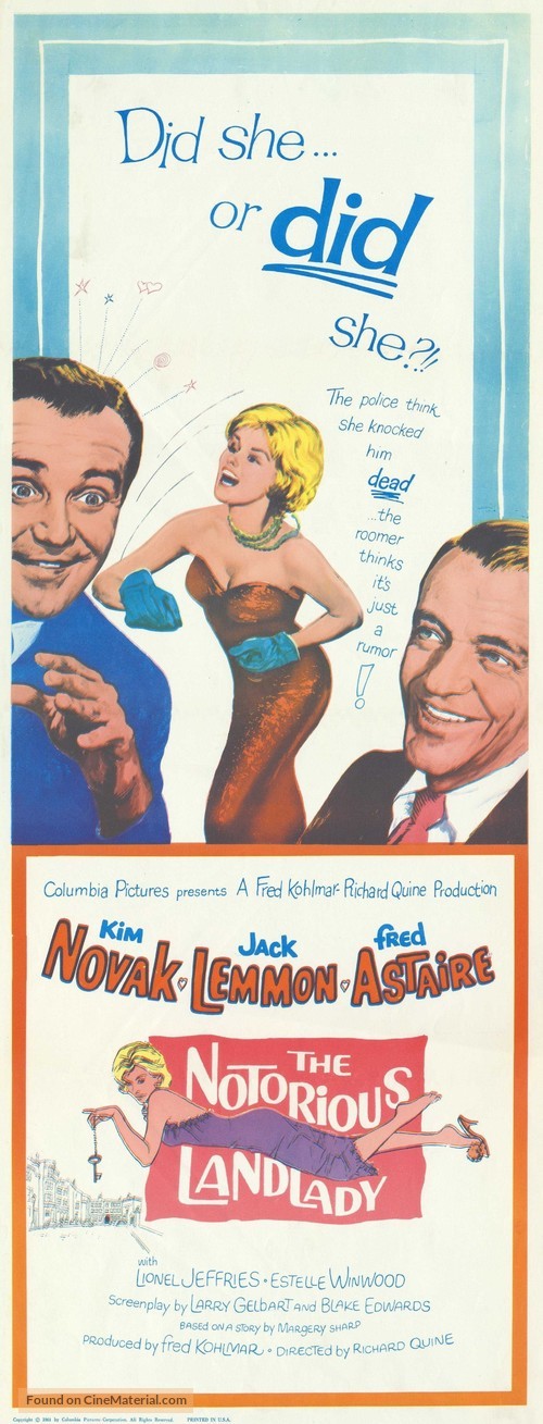 The Notorious Landlady - Movie Poster