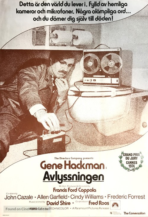 The Conversation - Swedish Movie Poster