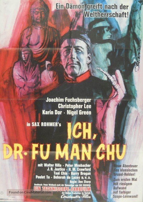 The Face of Fu Manchu - German Movie Poster