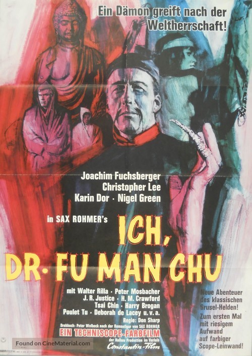 The Face of Fu Manchu - German Movie Poster