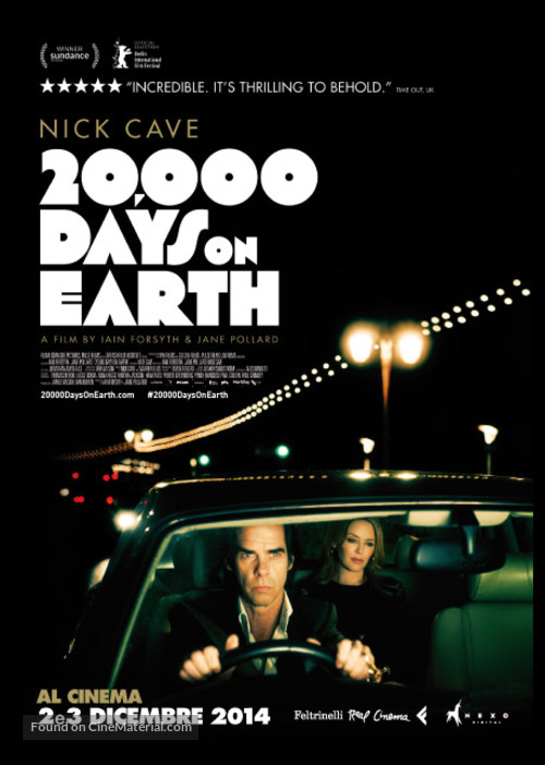 20,000 Days on Earth - Italian Movie Poster