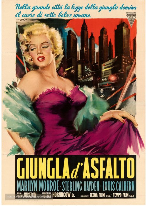 The Asphalt Jungle - Italian Movie Poster