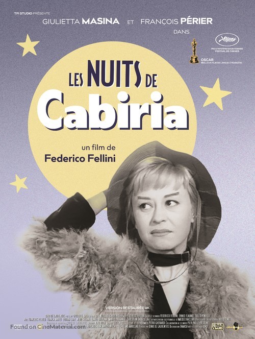 Le notti di Cabiria - French Re-release movie poster