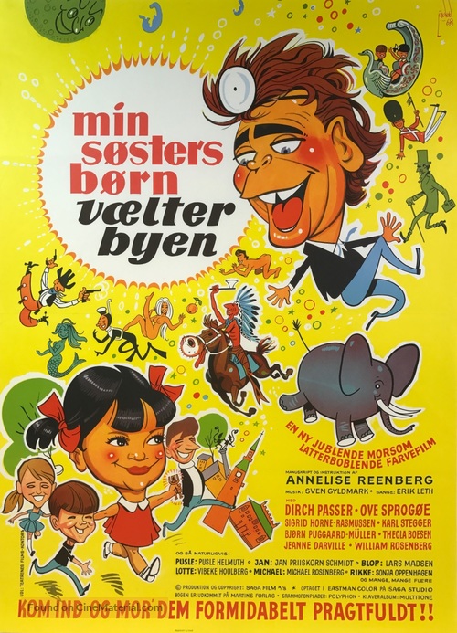 Min s&oslash;sters b&oslash;rn v&aelig;lter byen - Danish Movie Poster