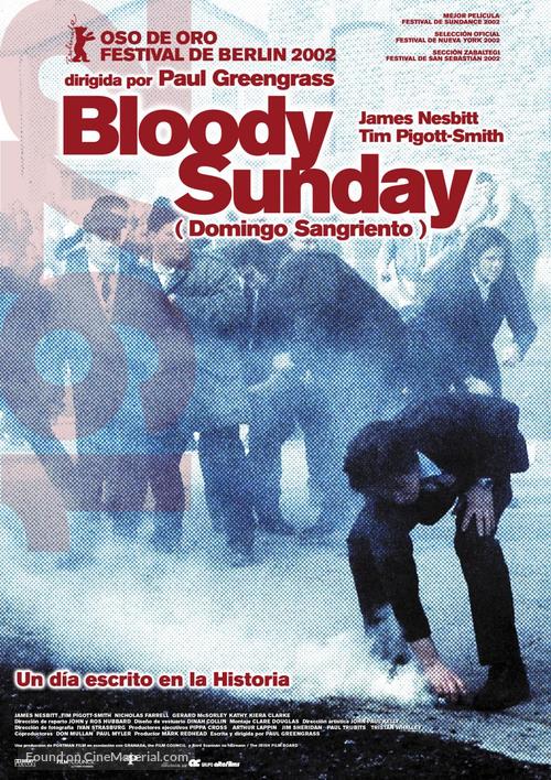 Bloody Sunday - Spanish Theatrical movie poster