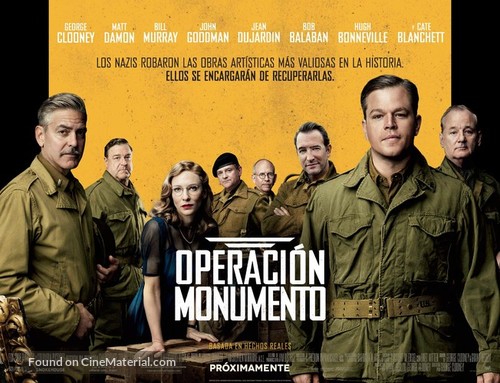 The Monuments Men - Mexican Movie Poster