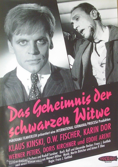 Das Geheimnis der schwarzen Witwe - German Movie Poster