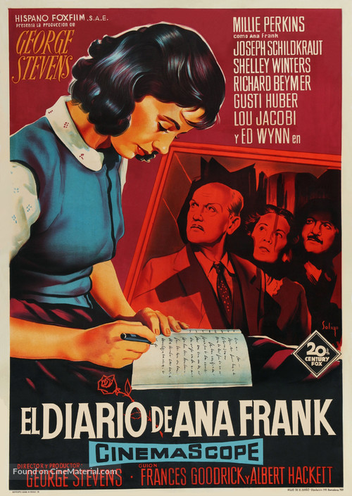 The Diary of Anne Frank - Spanish Movie Poster