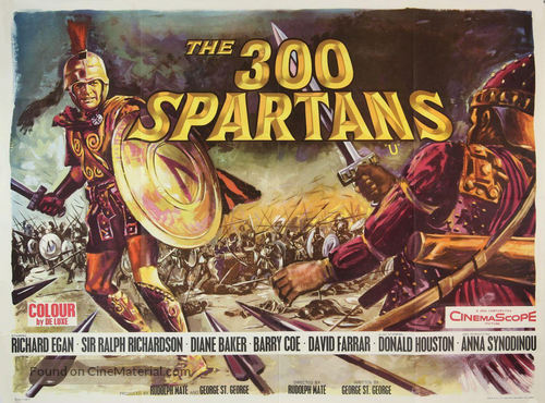 The 300 Spartans - British Movie Poster