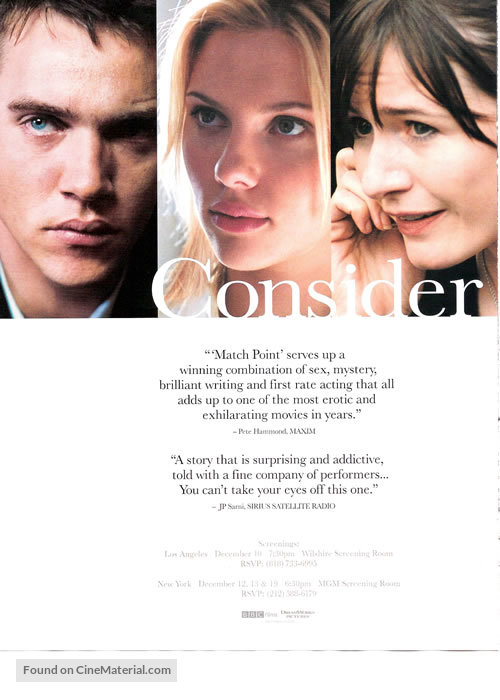 Match Point - For your consideration movie poster