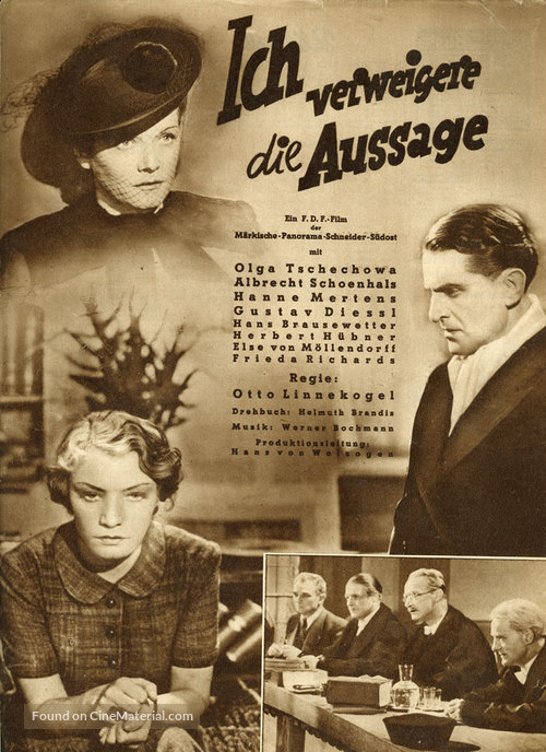 Ich verweigere die Aussage - German poster