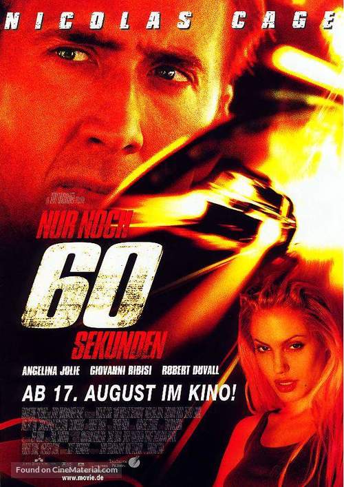 Gone In 60 Seconds - German Movie Poster