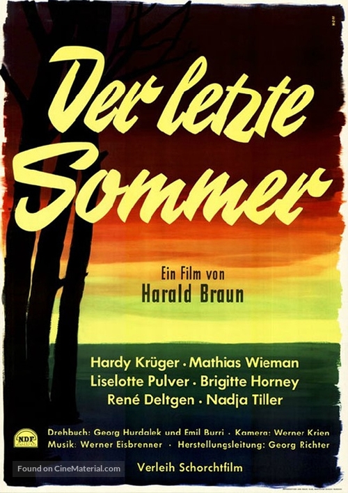 Der letzte Sommer - German Movie Poster