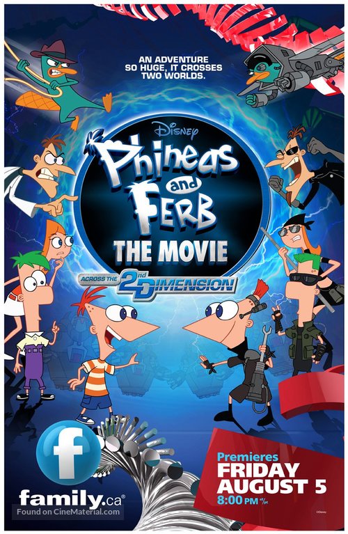 Phineas and Ferb: Across the Second Dimension - Canadian Movie Poster