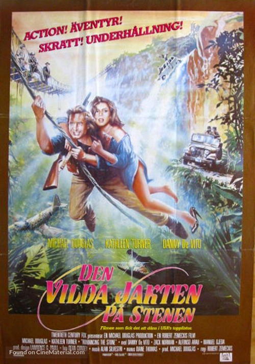 Romancing the Stone - Swedish Movie Poster