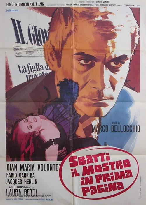 Sbatti il mostro in prima pagina - Italian Movie Poster