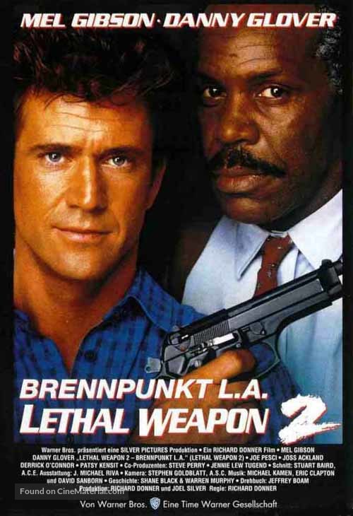Lethal Weapon 2 - German Movie Poster
